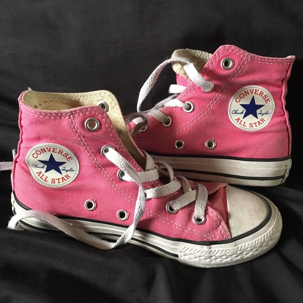 Girls size 13 High Top Pink Converse